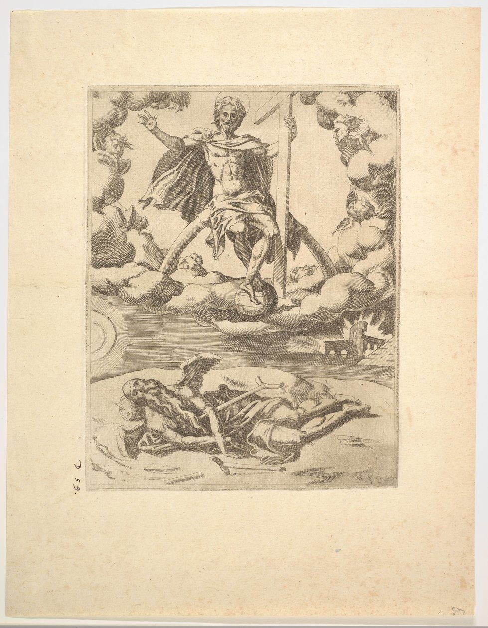 El triunfo de la divinidad o la eternidad de Los triunfos de Petrarca, ca. 1548-49 de Unbekannt