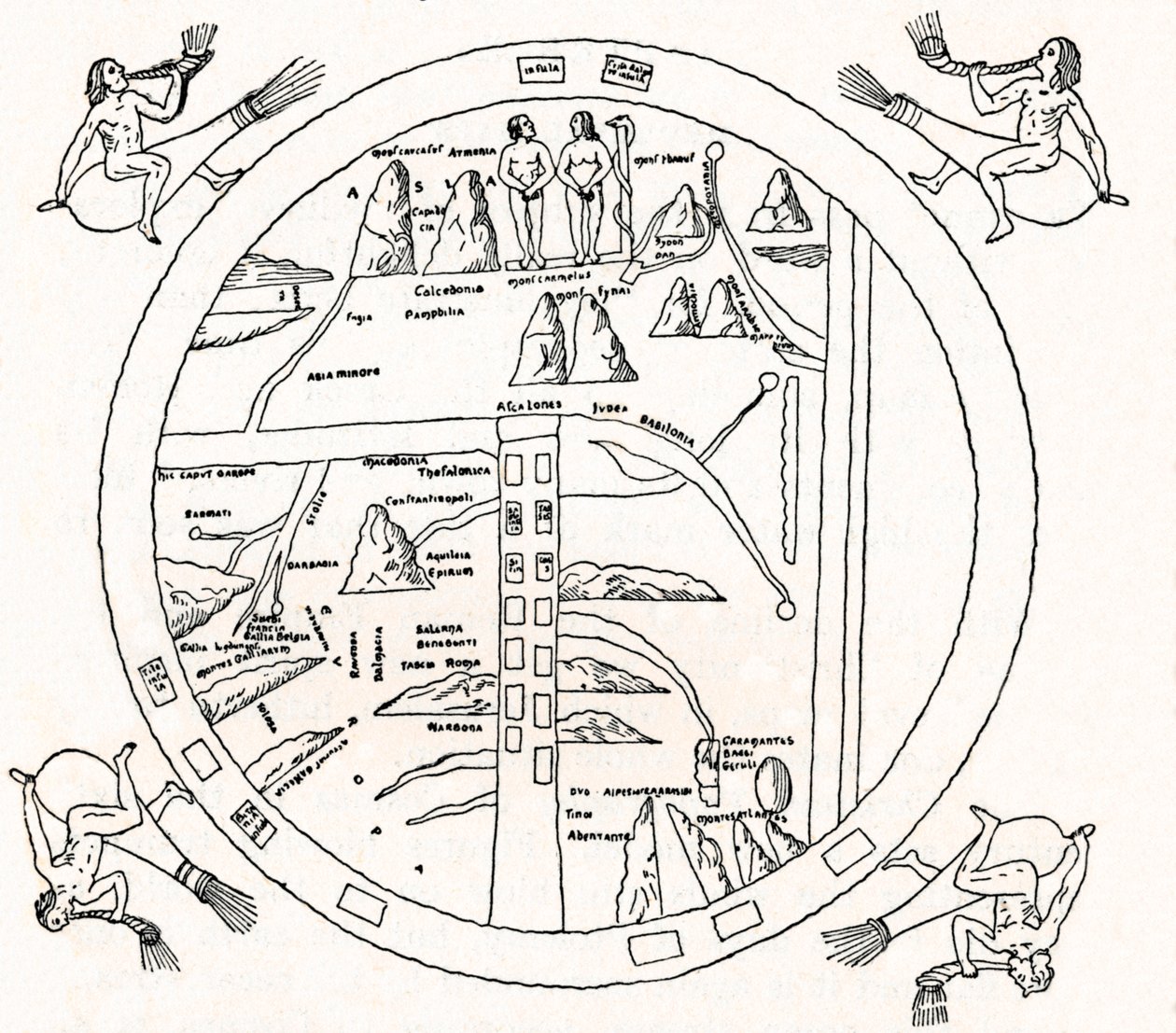 El mapa de Turín, siglo VIII, 1912 de Unbekannt