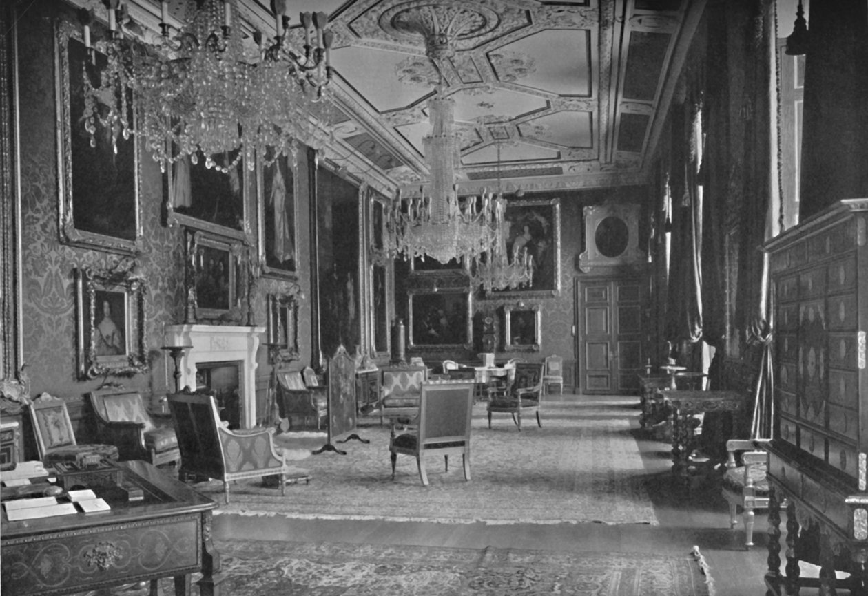 La Sala Van Dyck, Castillo de Windsor, 1927 de Unbekannt
