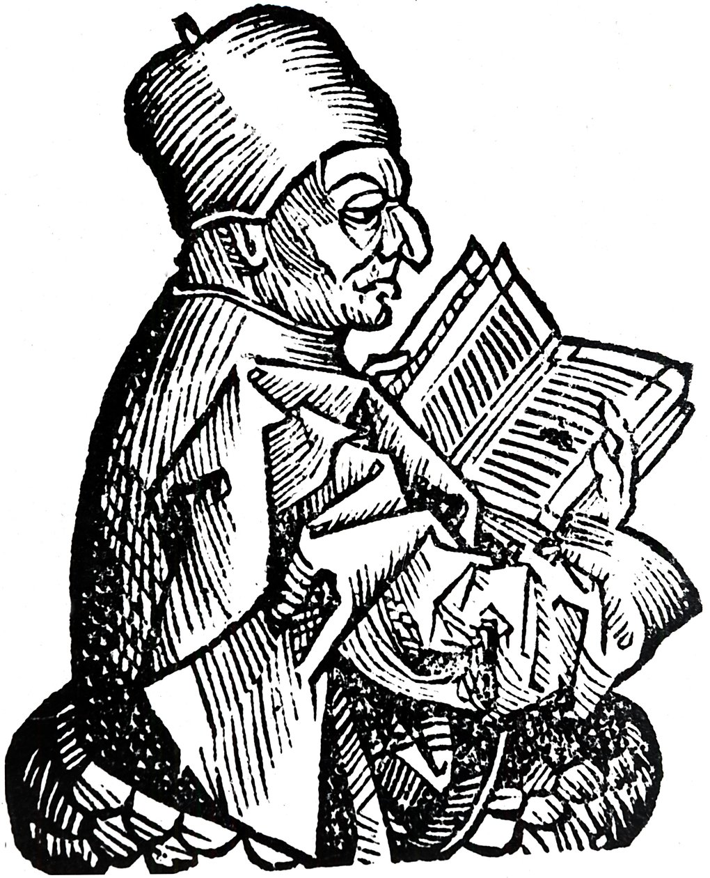 El Venerable Beda c. 673-735, teólogo, erudito e historiador anglosajón, 1493 de Unbekannt