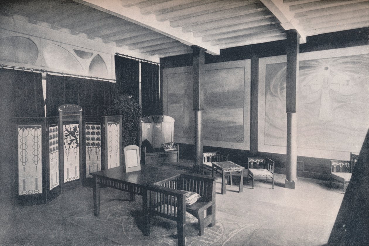 El vestíbulo de la sección holandesa en la Exposición de Turín, 1902 de Unbekannt