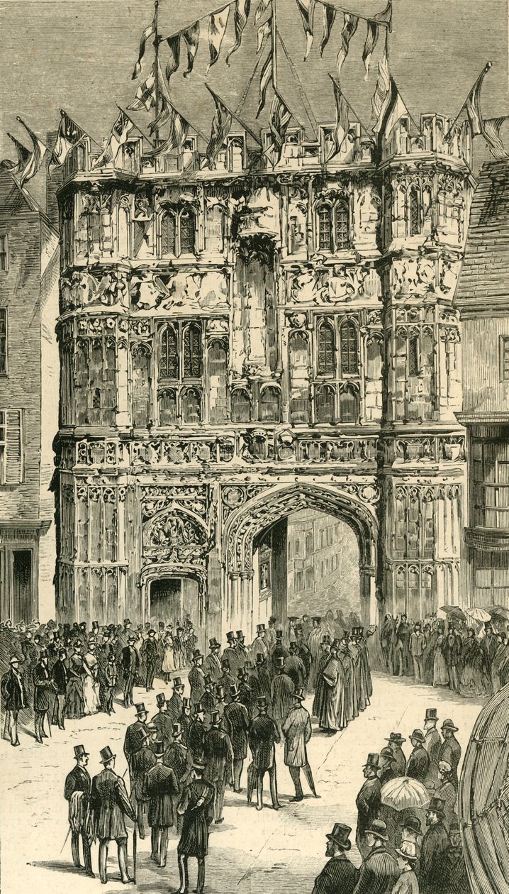 Los visitantes siendo presentados al decano: Visitantes coloniales e indios en Canterbury, 1886 de Unbekannt