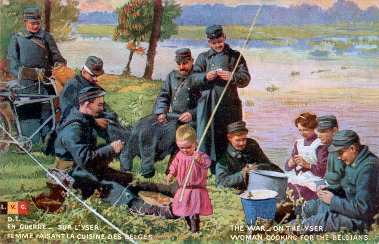 La guerra en el Yser, postal francesa de la Primera Guerra Mundial de Unbekannt