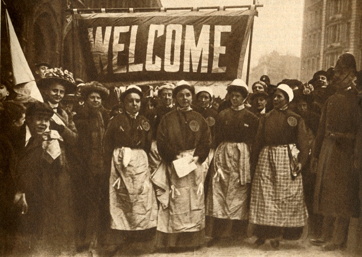 La bienvenida a las víctimas de la tiranía masculina, 1908, 1933 de Unbekannt