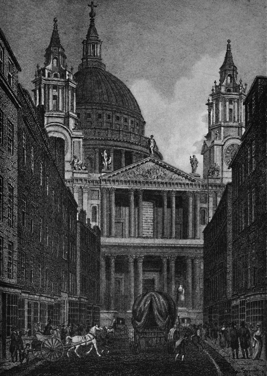 El Oeste de la Catedral de San Pablo desde Ludgate Street Ludgate Hill, 1907 de Unbekannt
