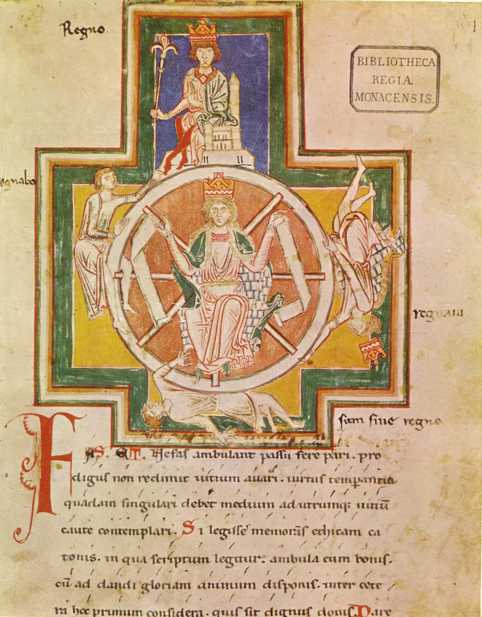 La Rueda de la Fortuna Rota Fortunae de Carmina Burana, ca. 1230 de Unbekannt