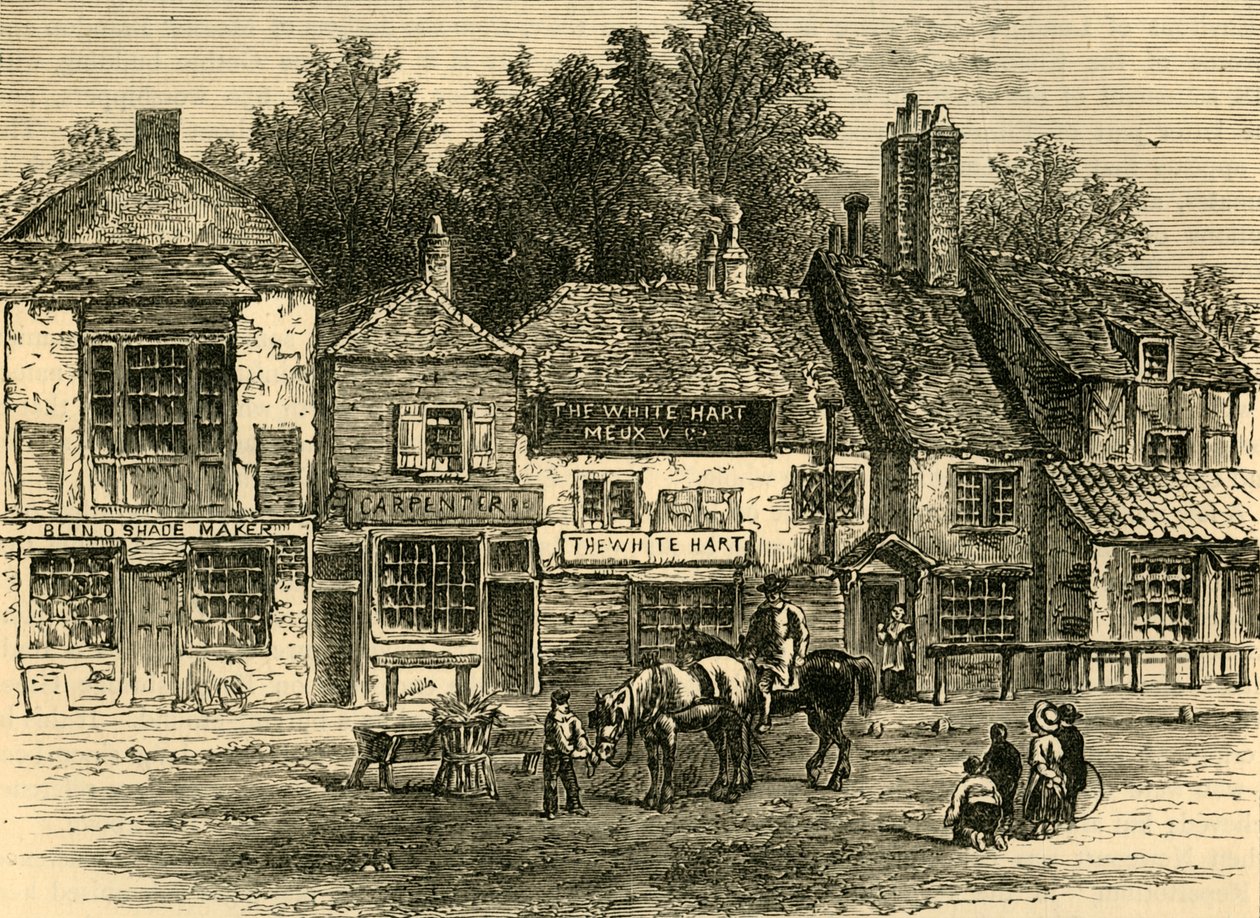 El ciervo blanco, Knightsbridge, 1820 de Unbekannt