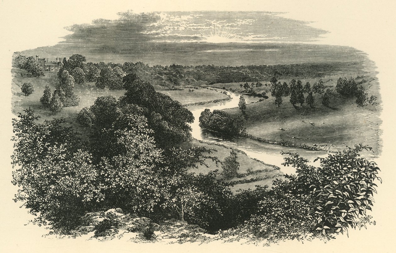 El Wye, desde el Castillo de Goodrich, c1890 de Unbekannt