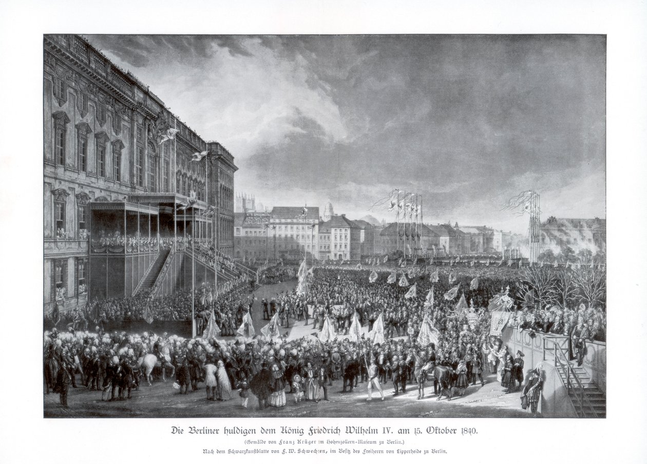 La ascensión al trono de Federico Guillermo IV de Prusia, 15 de octubre de 1840, 1900 de Unbekannt