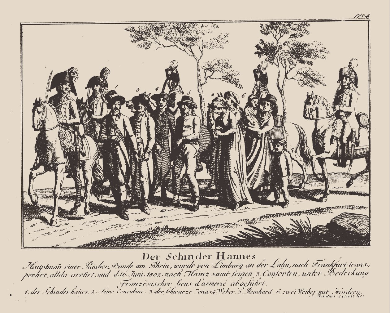 El arresto de Schinderhannes, 1802 de Unbekannt
