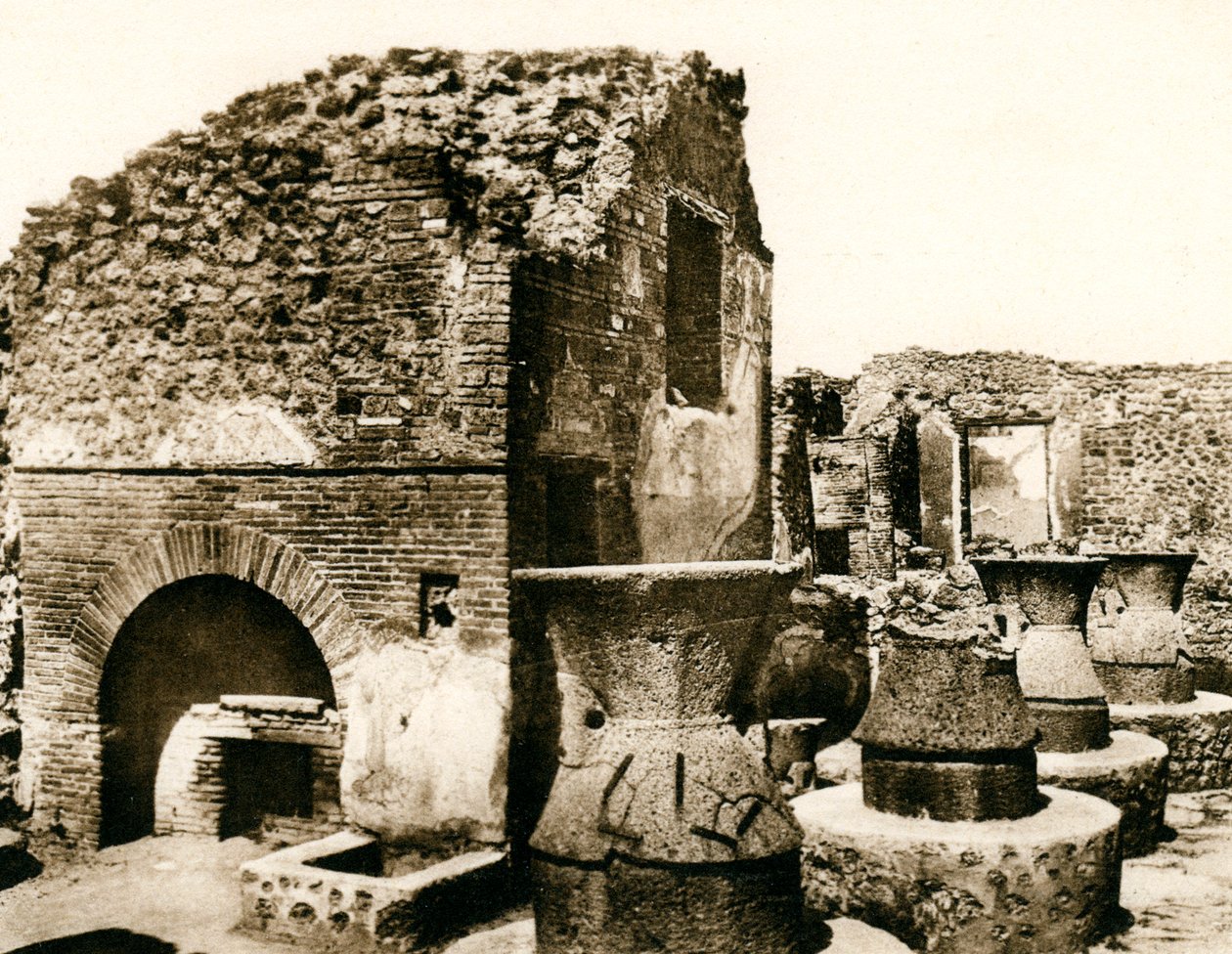 La panadería y el molino, Pompeya, Italia de Unbekannt
