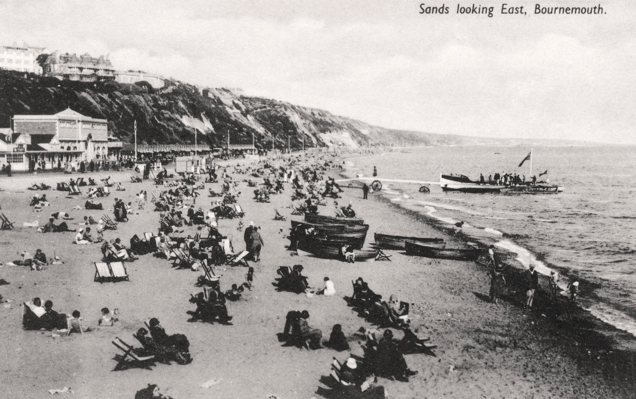 La playa en Bournemouth, Dorset, c1920s de Unbekannt