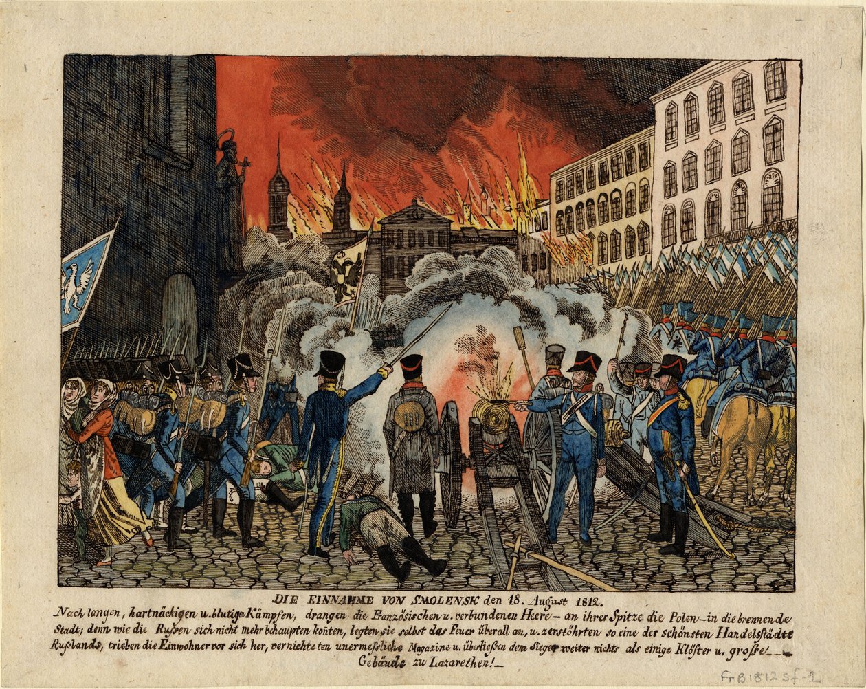 La captura de Smolensk el 18 de agosto de 1812 de Unbekannt