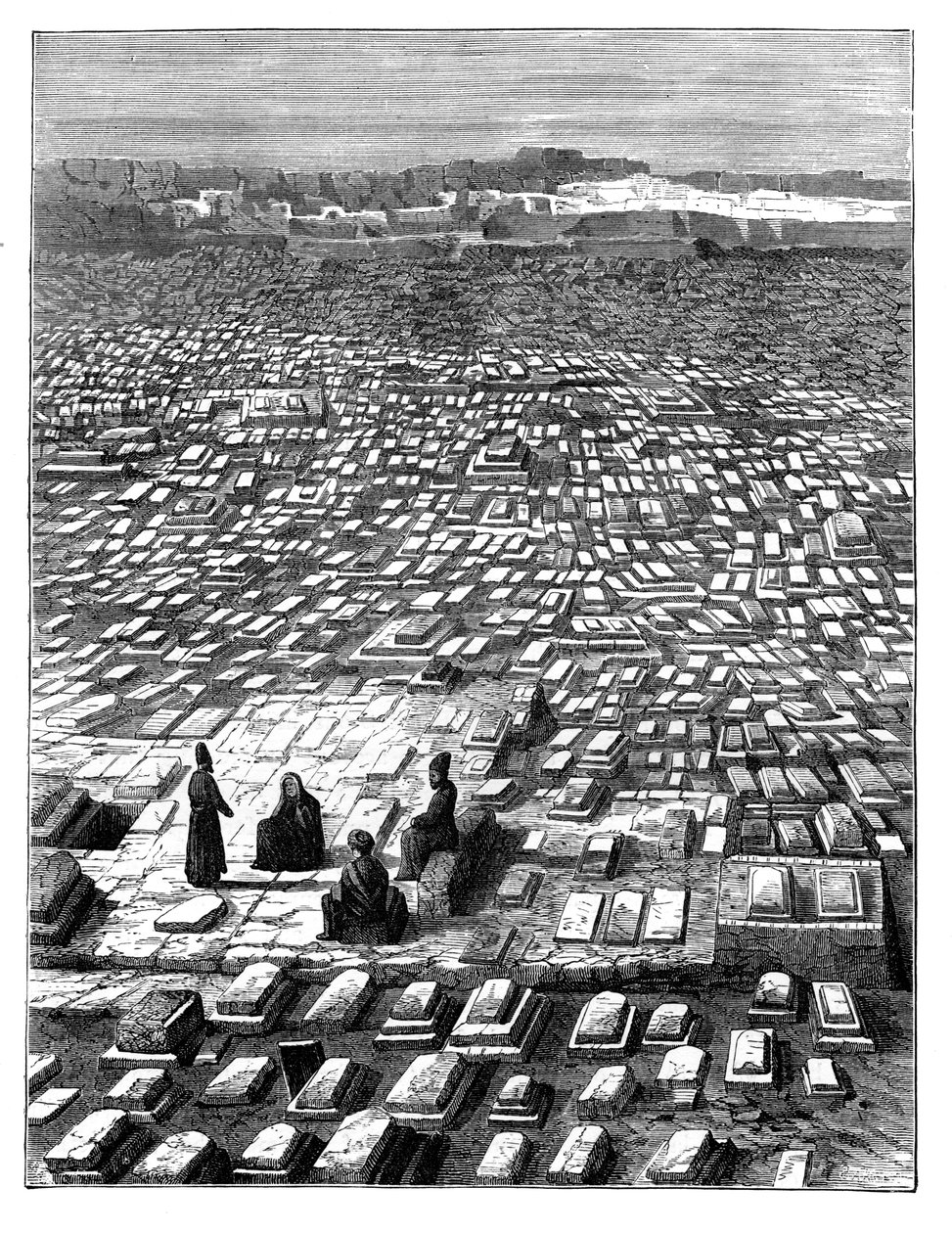 El cementerio en La Meca, c1890 de Unbekannt