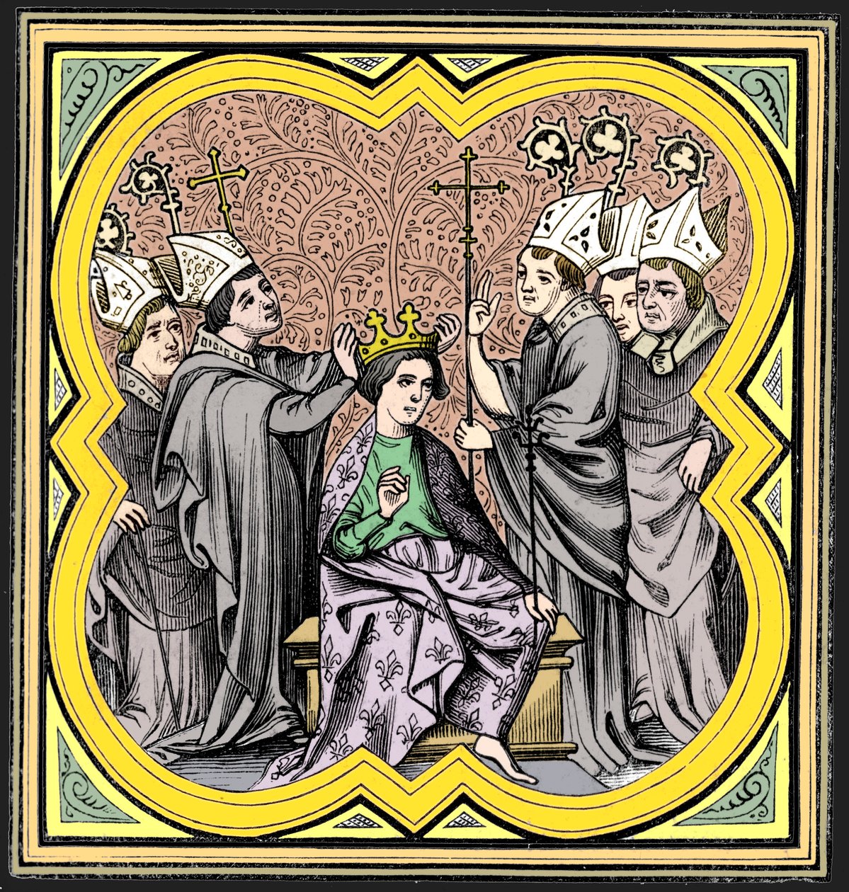 La coronación de Carlomagno 712-814, siglo XIV, 1849 de Unbekannt