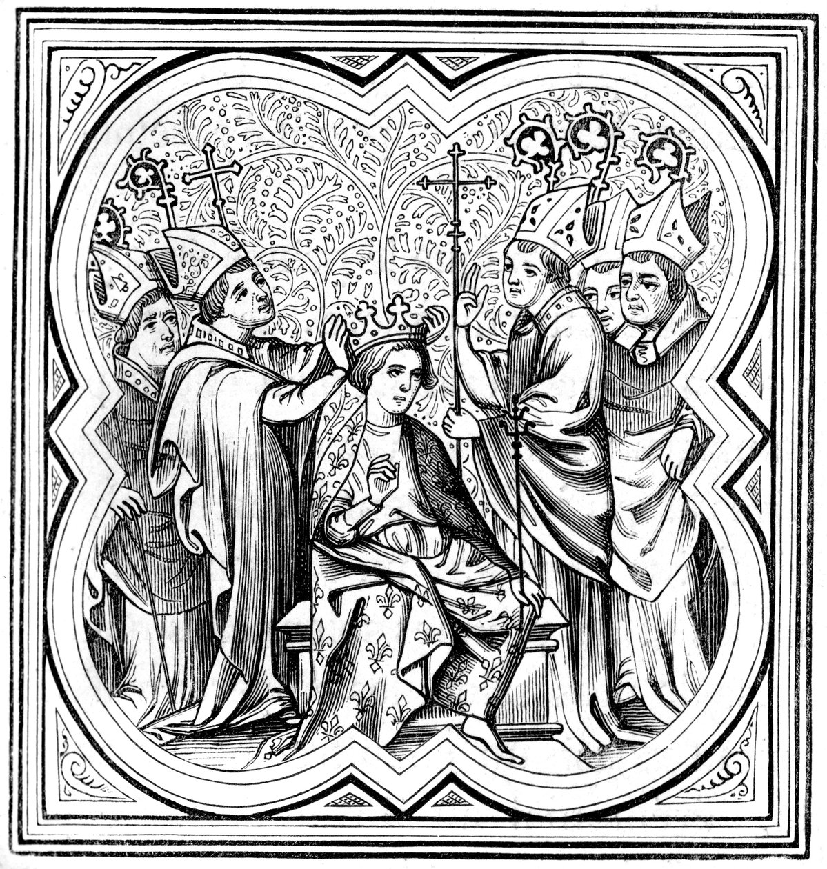 La coronación de Carlomagno 712-814, siglo XIV 1849 de Unbekannt