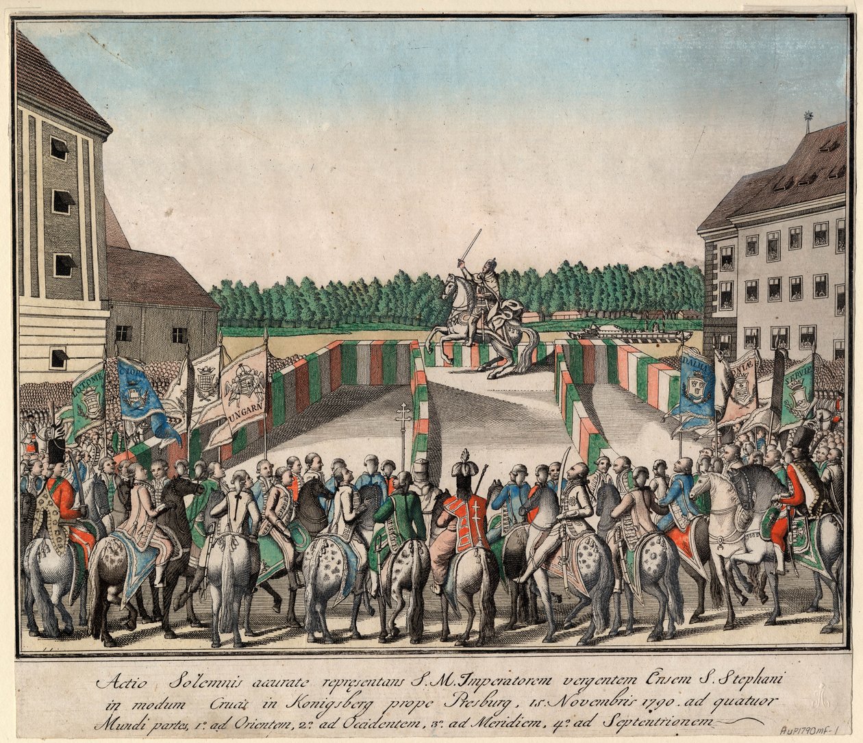 La coronación del emperador Leopoldo II como rey de Hungría en Pressburg el 15 de noviembre de 1790, 1790 de Unbekannt