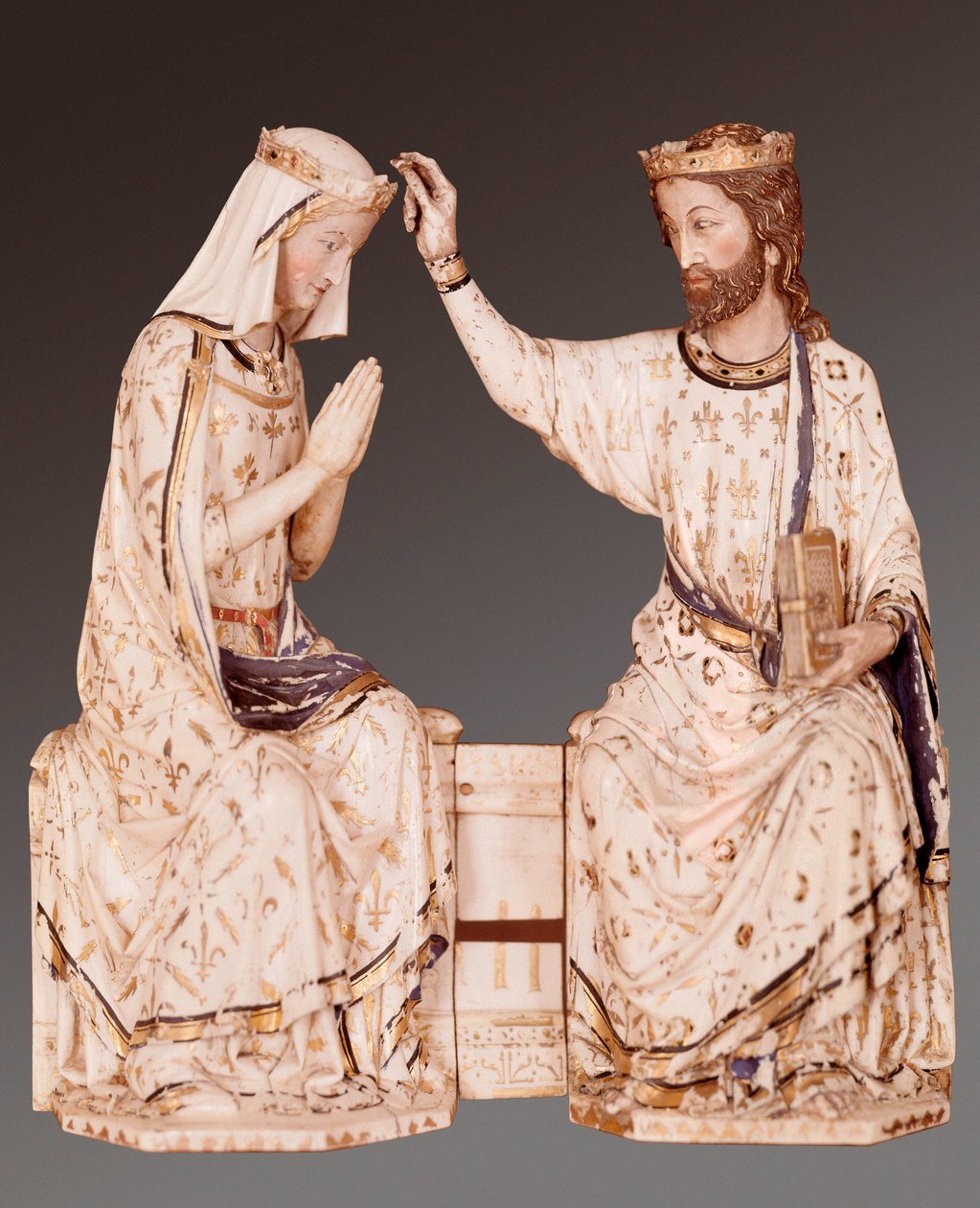 La coronación de la Virgen. Escultura en marfil. Anónimo. Siglo XII de Unbekannt