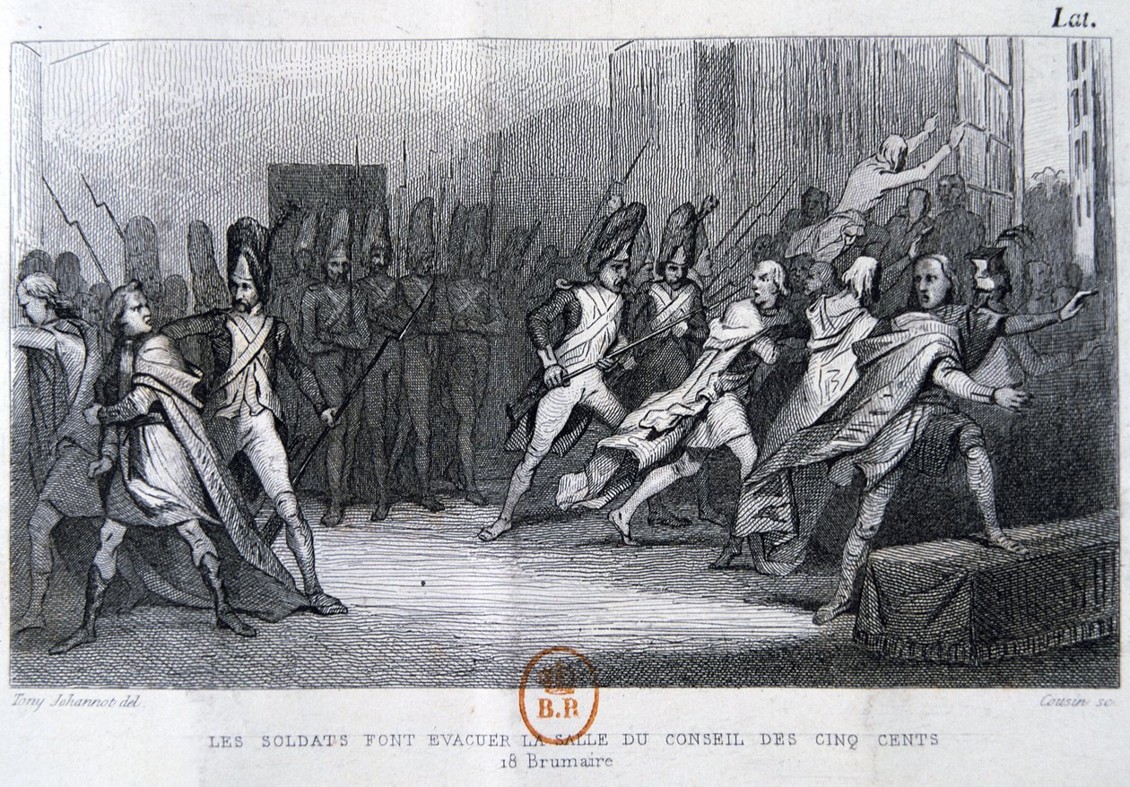 El golpe de estado del 18 de Brumario 9 de noviembre, 1799, siglo XIX de Unbekannt