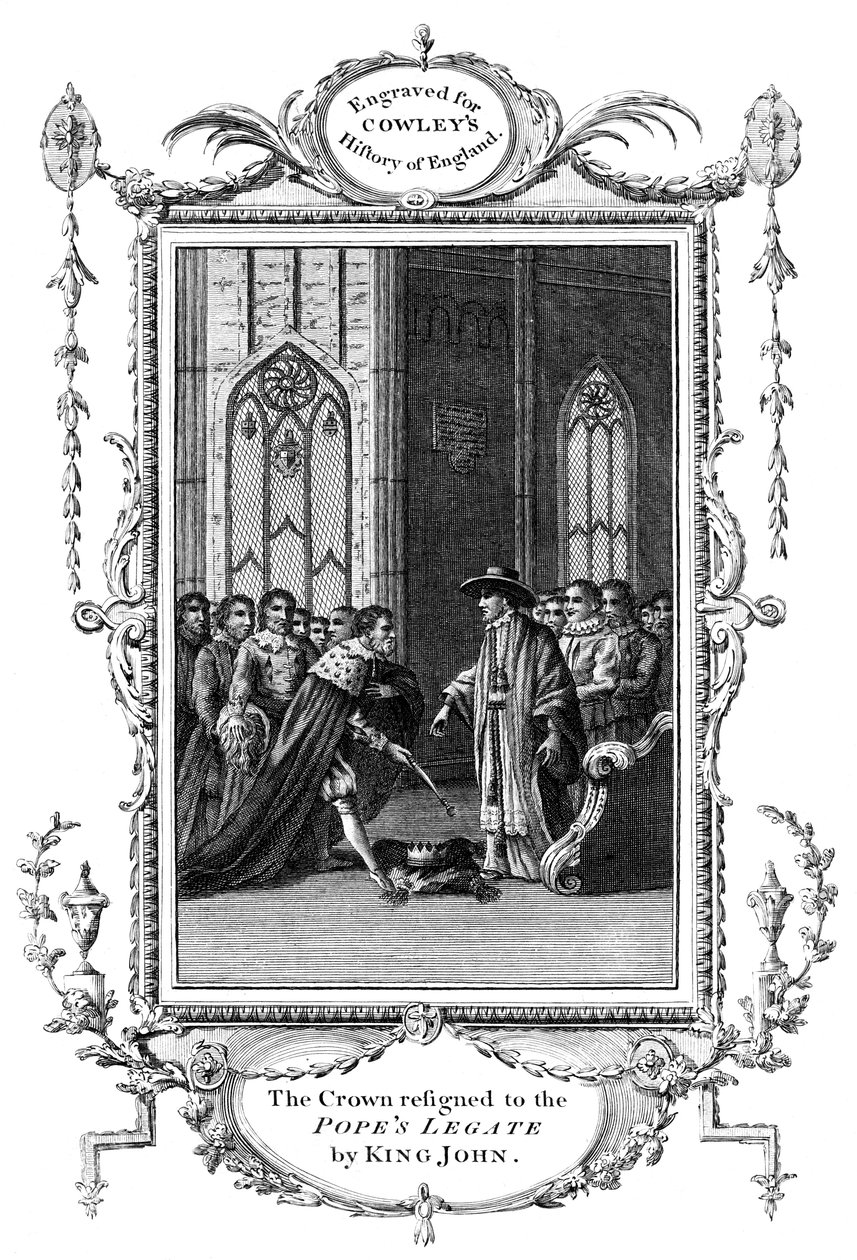 La corona entregada al legado del Papa por el Rey Juan 1167-1216, 1213 de Unbekannt