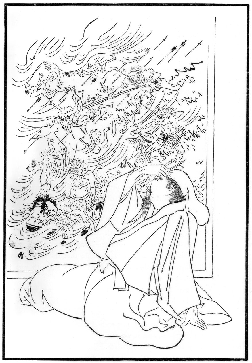 La muerte de Kose no Hirotaka, 1886 de Unbekannt