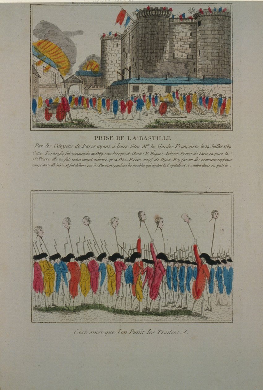 La demolición de la Bastilla, 14 de julio de 1789, 1789 de Unbekannt