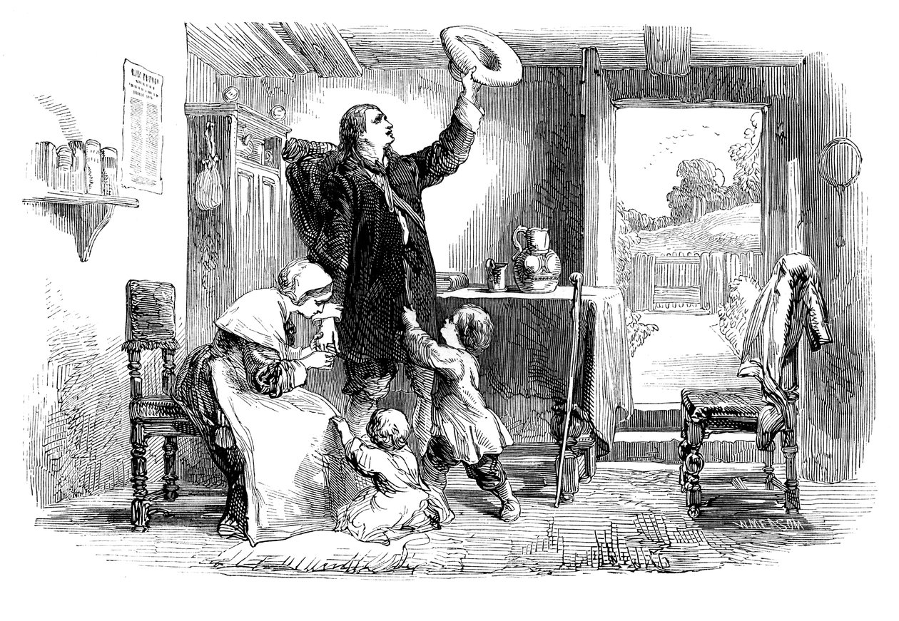 La partida de Roger Williams 1603-1683 hacia la Isla de Salem, c. 1902 de Unbekannt