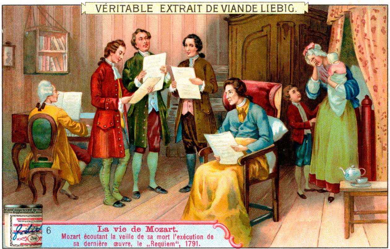 El moribundo Mozart escuchando la interpretación de su Réquiem de Unbekannt