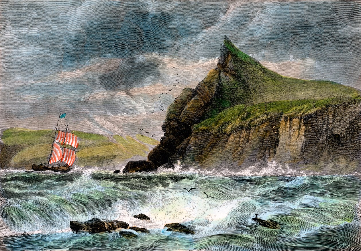 La entrada al puerto de Fowey, Cornualles, siglo XIX de Unbekannt