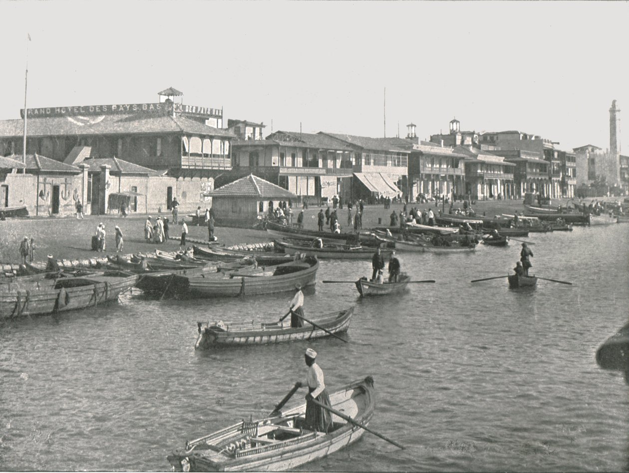 La entrada al Canal de Suez en Port Said, Egipto, 1895 de Unbekannt