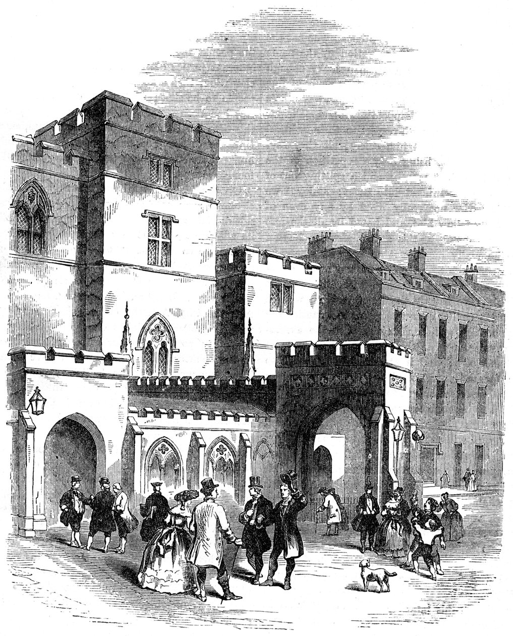 La entrada a la antigua Cámara de los Lores, siglos XVIII-XIX de Unbekannt
