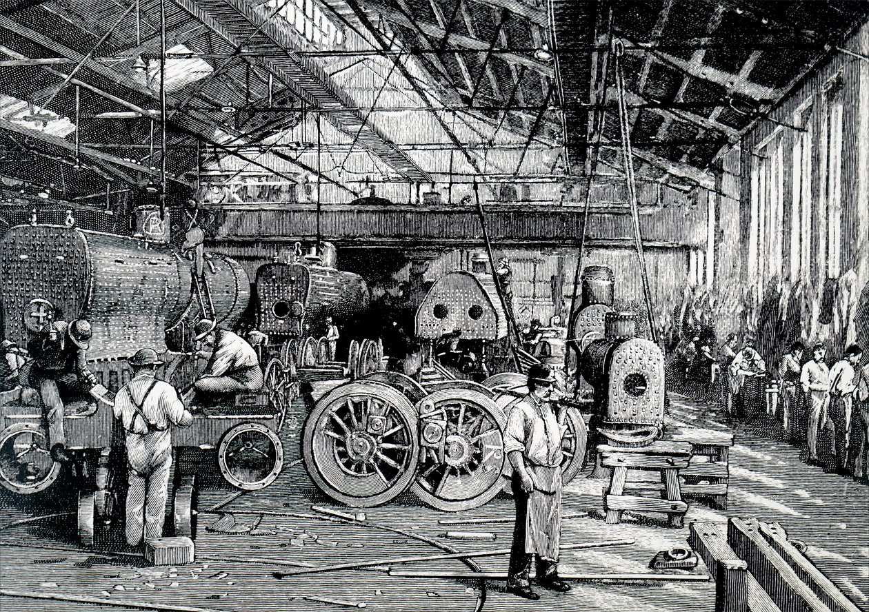 El taller de montaje de Baldwin Locomotive Works de Unbekannt