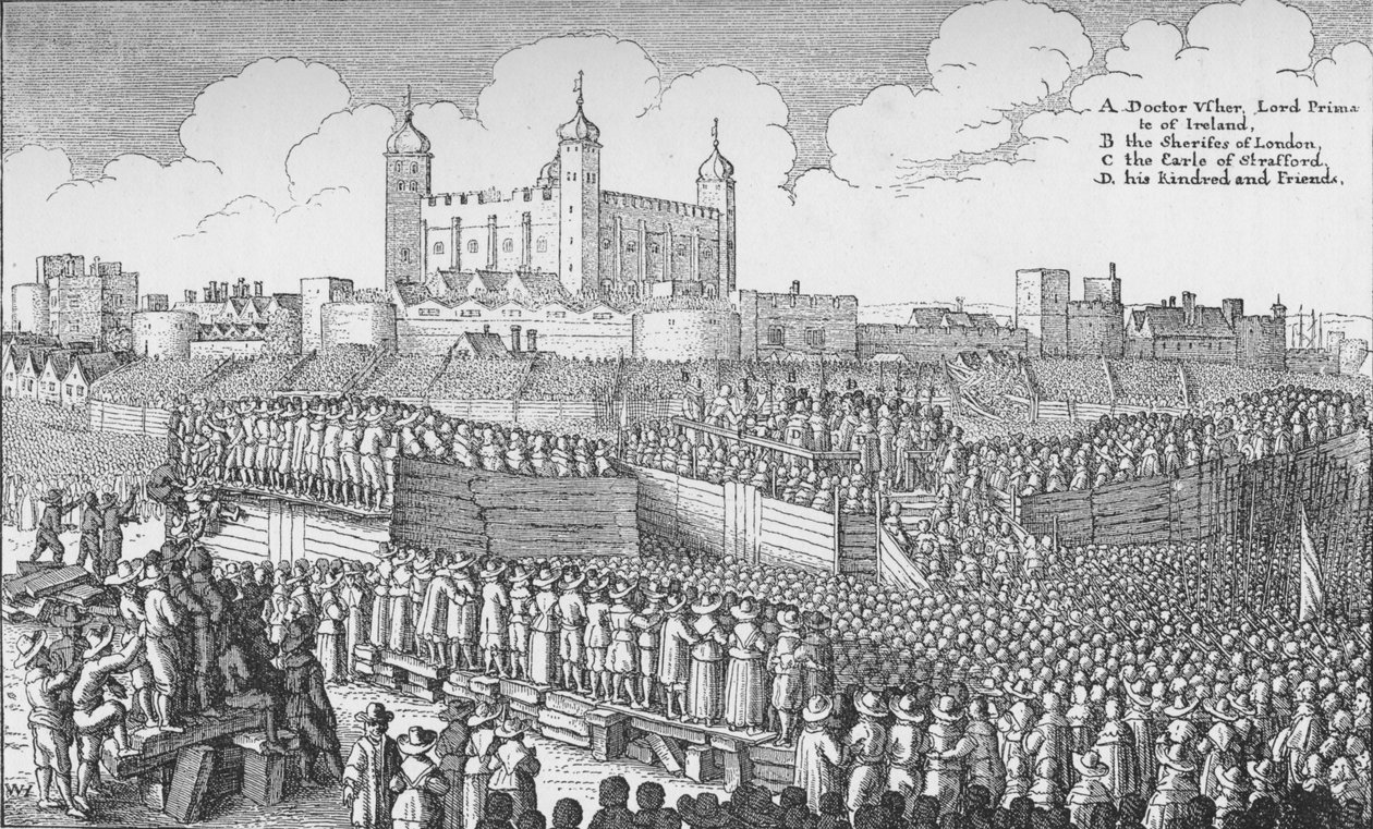 La ejecución del Conde de Strafford en Tower Hill, Londres, 12 de mayo de 1641, 1903 de Unbekannt