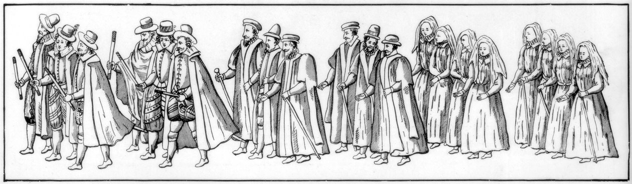 Los fieles súbditos que encabezaron la procesión en el funeral de Isabel, 1603 1901 de Unbekannt