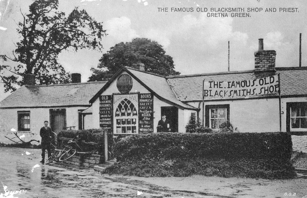 La famosa vieja herrería, Gretna Green, Dumfriesshire, Escocia de Unbekannt