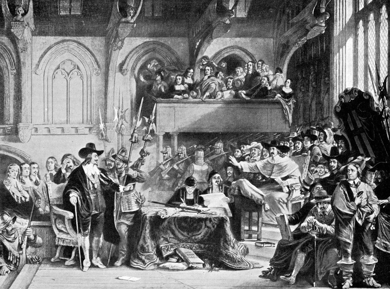 El famoso juicio de Carlos I en Westminster Hall en enero, 1649 c1905 de Unbekannt