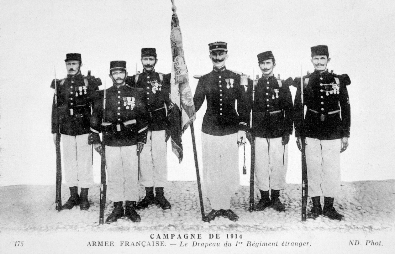 La bandera del 1er Regimiento de la Legión Extranjera Francesa, 1914 de Unbekannt