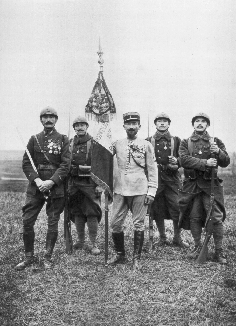 La bandera del Regimiento de Marcha, de la Legión Extranjera Francesa, c1914-1918 de Unbekannt