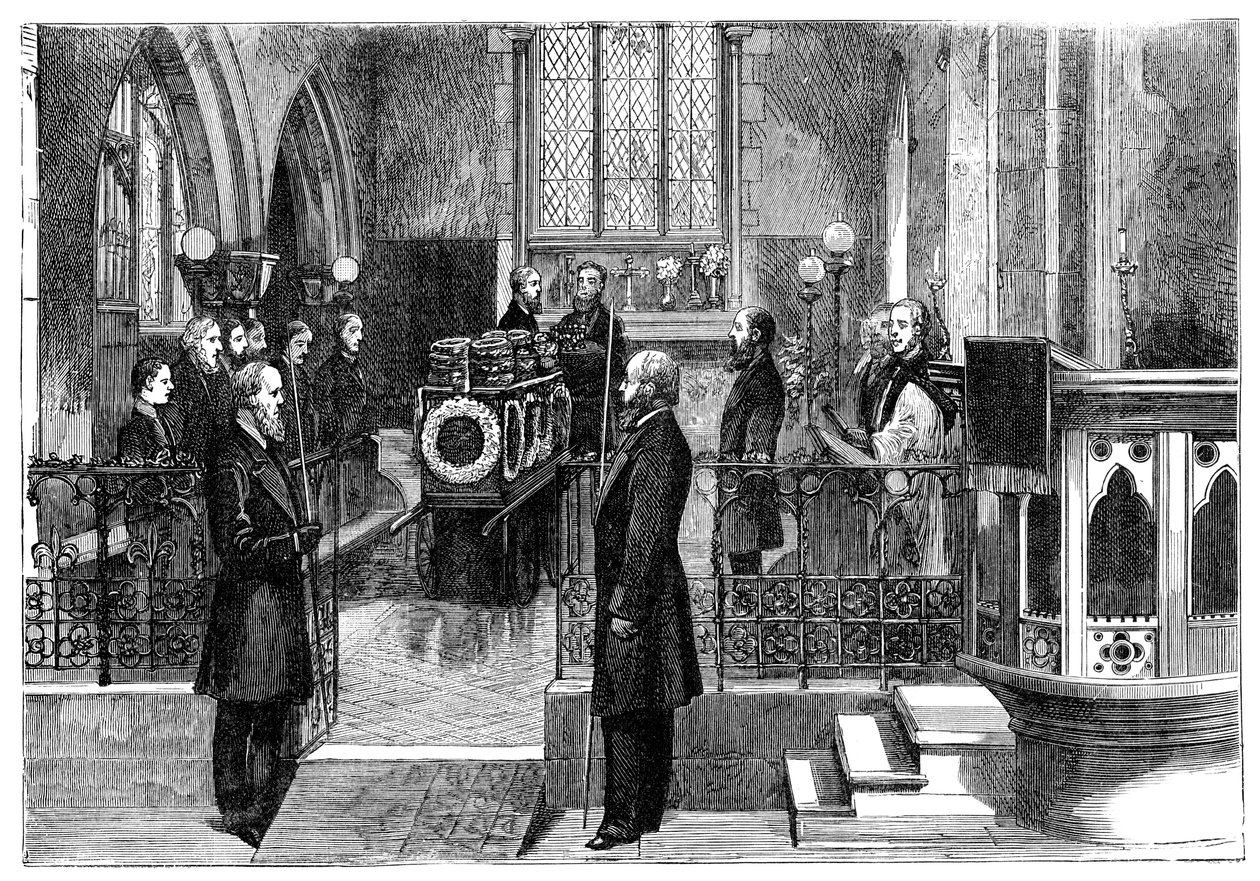 El funeral de Benjamin Disraeli 1804-1881, primer ministro británico, finales del siglo XIX de Unbekannt