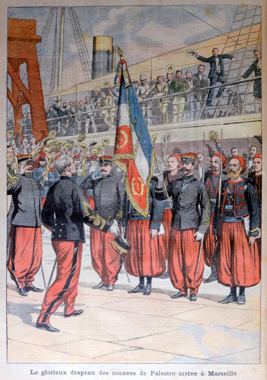 La gloriosa bandera de los zuavos de Palestro llega a Marsella, 1903 de Unbekannt