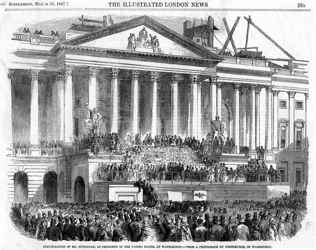 La inauguración de James Buchanan como presidente, Washington, 1857 de Unbekannt