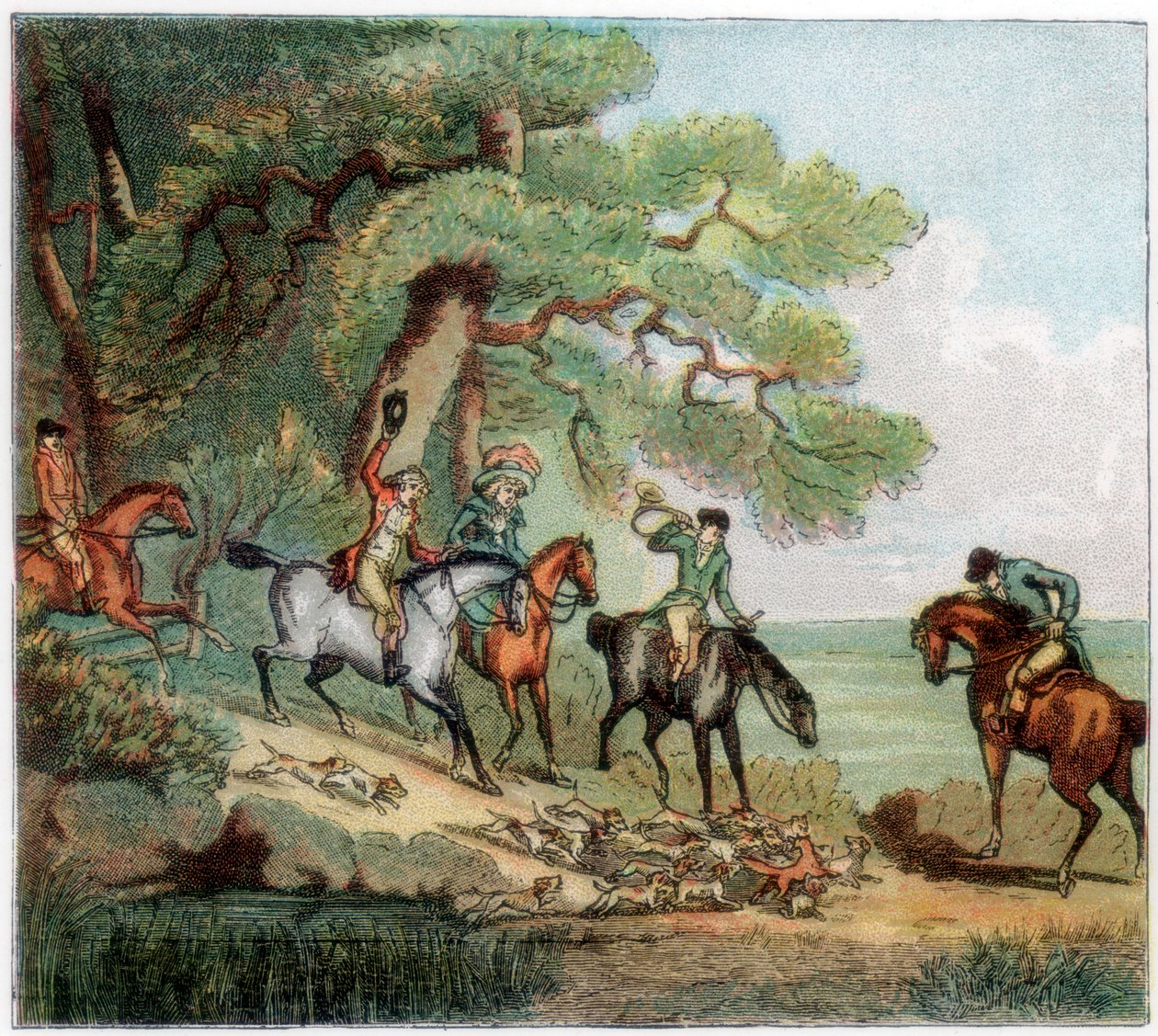 La caza, caza de zorros, 1787 1890 de Unbekannt