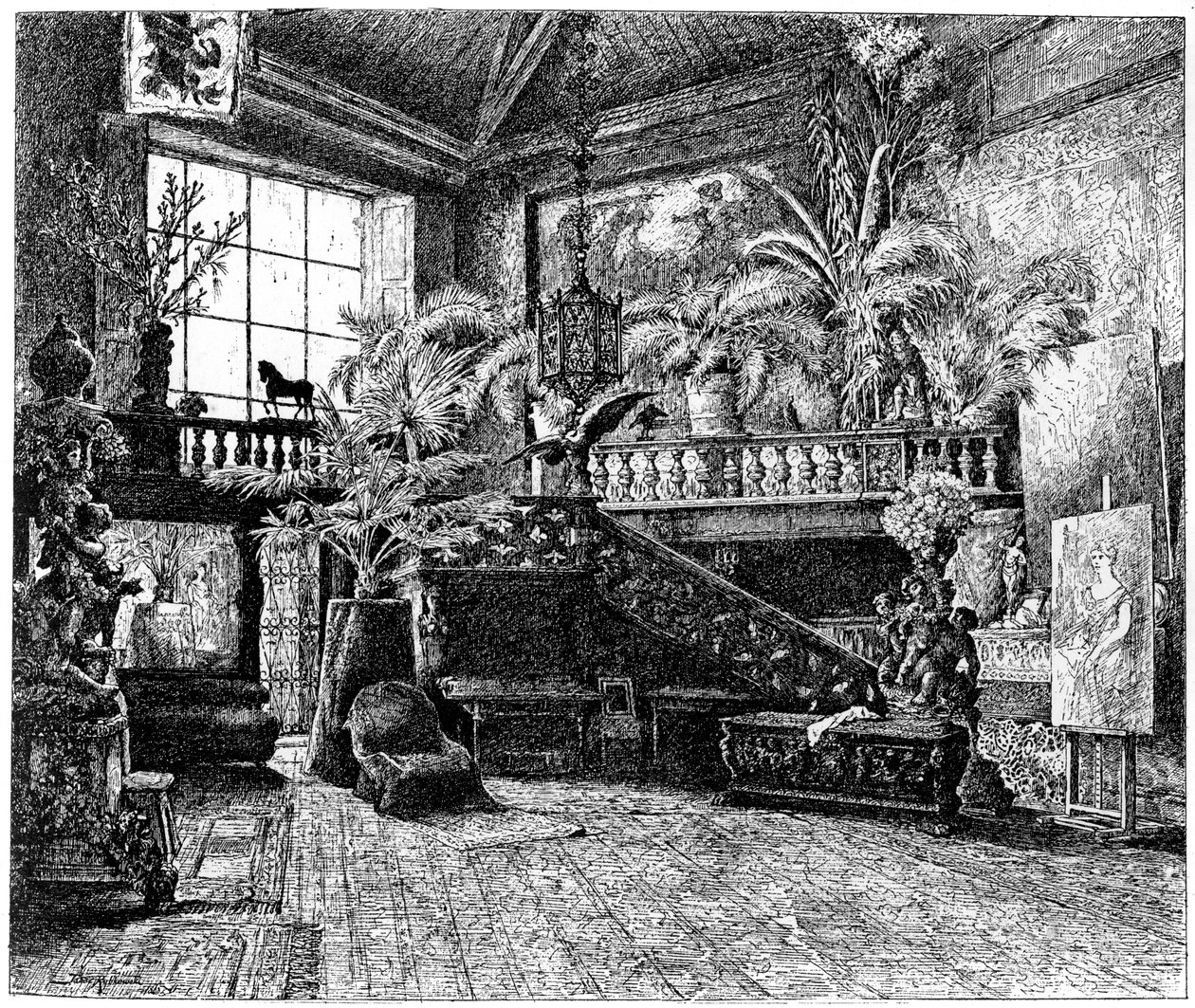 El estudio más grande de Hans Makart, Viena, Austria, c1880-1882 de Unbekannt