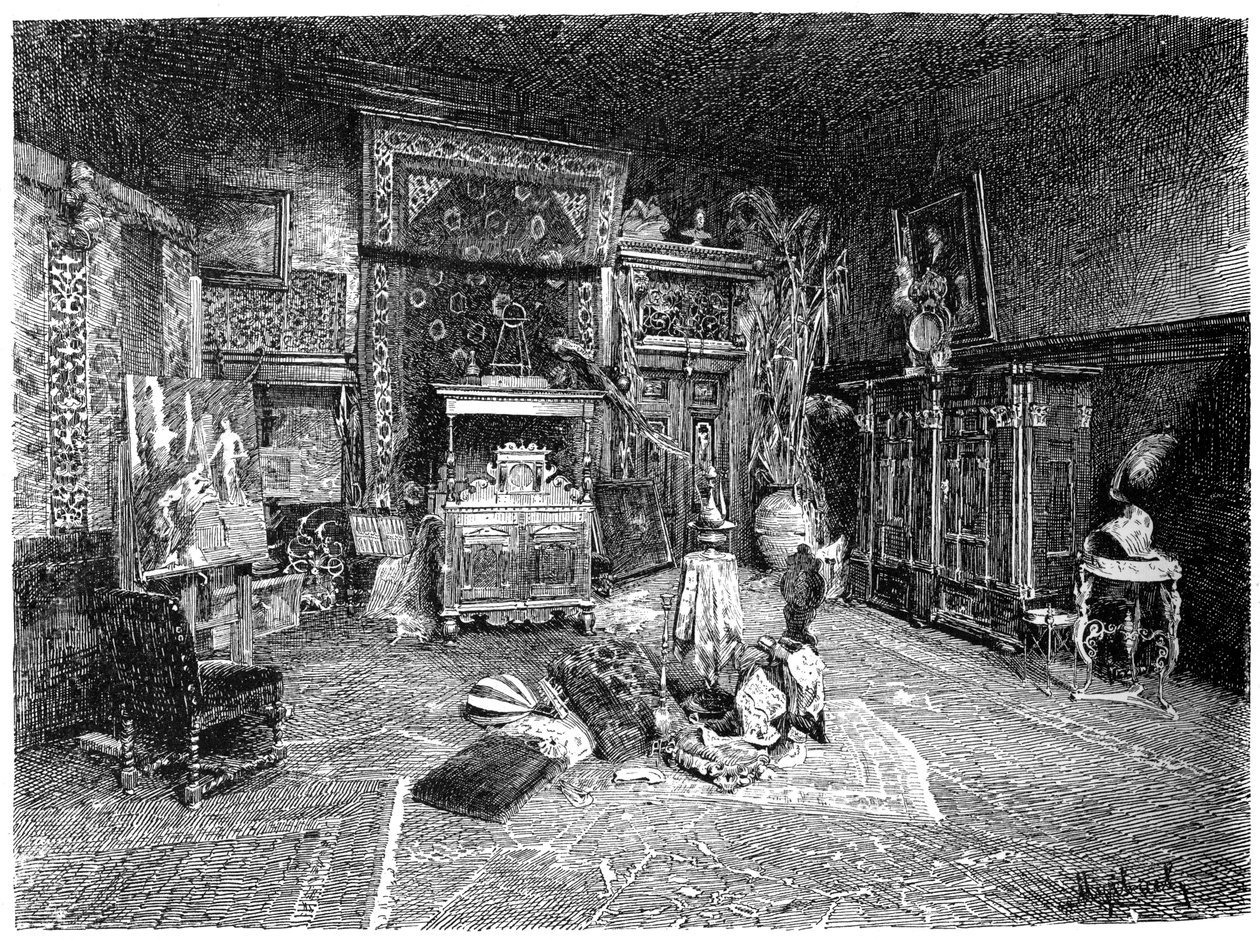 El pequeño estudio de Hans Makart, Viena, Austria, c1880-1882 de Unbekannt