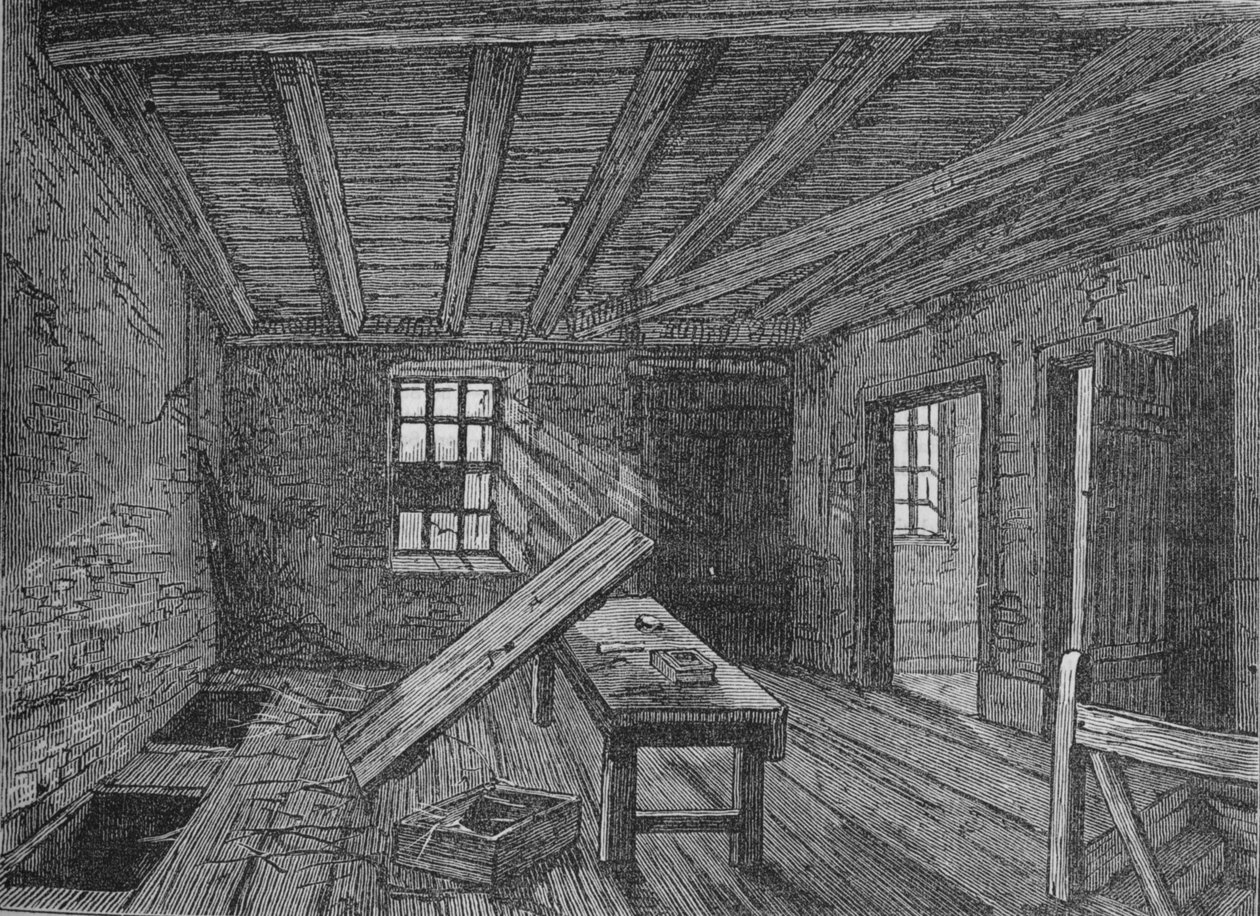 El desván usado por los conspiradores de Cato Street, Londres, 1820 de Unbekannt