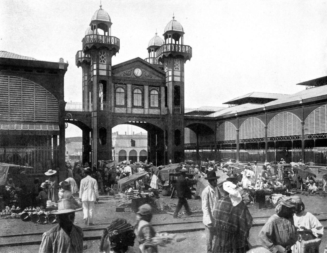El mercado, Puerto Príncipe, Haití, 1926 de Unbekannt