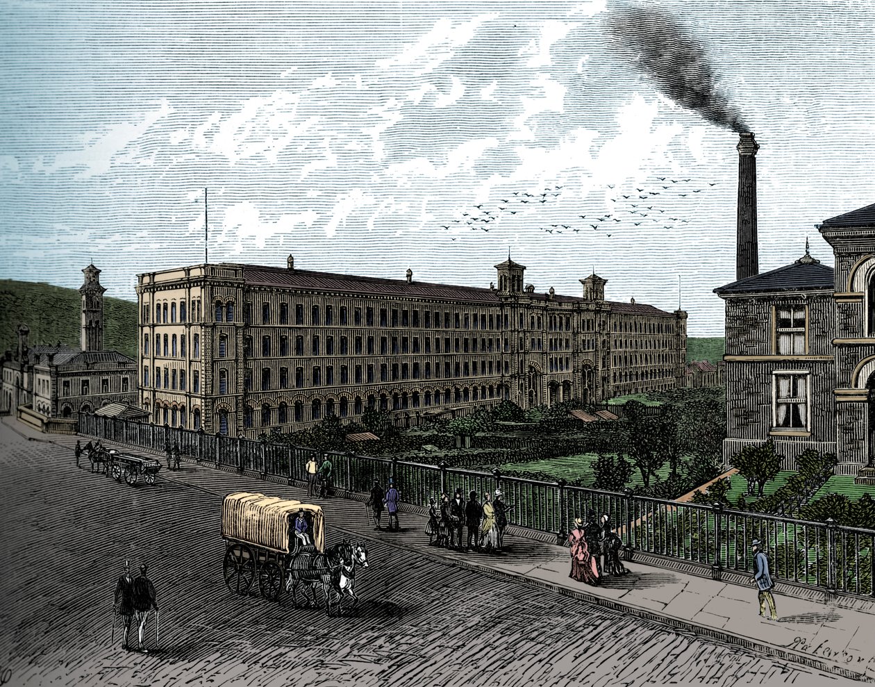 El molino en Saltaire, c1880 de Unbekannt