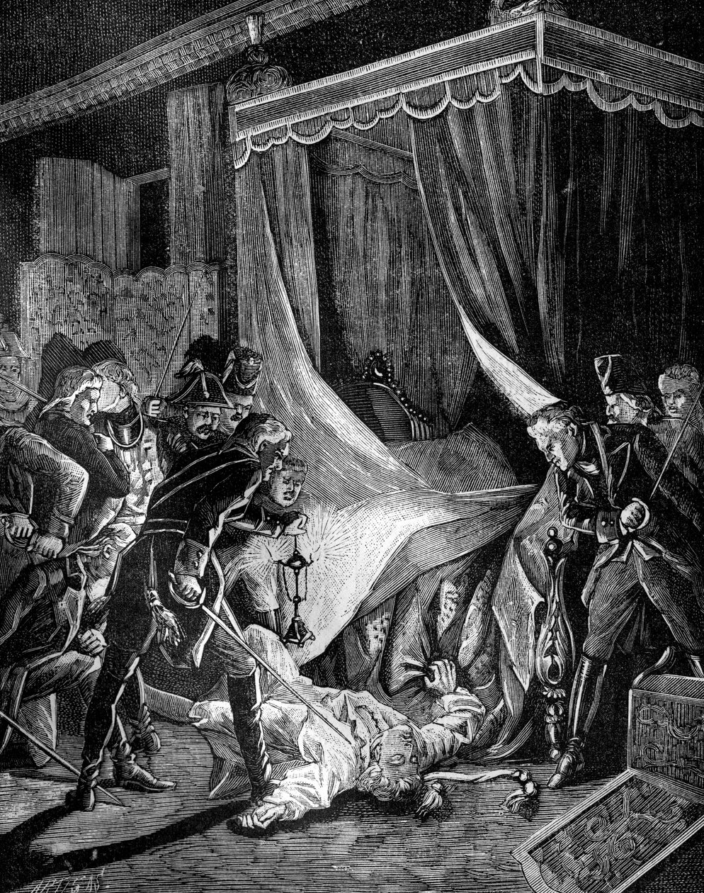 El asesinato del zar Pablo I de Rusia, marzo 1801, 1882-1884 de Unbekannt