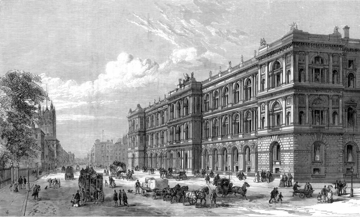Las nuevas oficinas de Home and Colonial, Parliament Street, Westminster, Londres, 1875 de Unbekannt