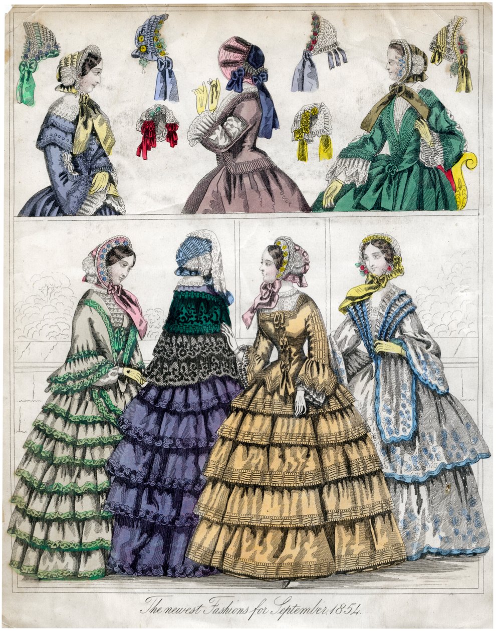 La moda más nueva para septiembre, 1854 de Unbekannt